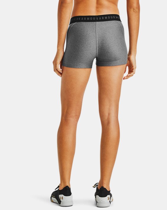Women's HeatGear® Armour Shorty Shorts, Gray, pdpMainDesktop image number 1